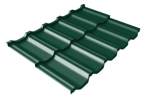 Металлочерепица модульная Квинта Uno Grand Line c 3D резом 0,45 PE RAL 6005 зеленый мох купить в Арзамасе