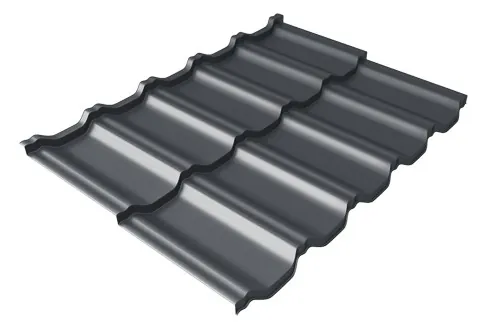 Металлочерепица модульная Квинта Uno Grand Line c 3D резом 0,5 Rooftop Matte RAL 7024 мокрый асфальт купить в Арзамасе