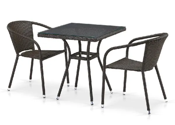 Комплект плетеной мебели AFINA из иск. ротанга T282BNT/Y137C-W53 Brown 2Pcs купить в Арзамасе