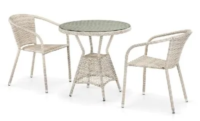Комплект плетеной мебели AFINA из иск. ротанга T705ANT/Y137C-W85 Latte 2Pcs