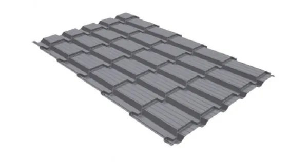 Металлочерепица GL квадро профи 0,5 Satin RAL 7004 сигнальный серый купить в Арзамасе