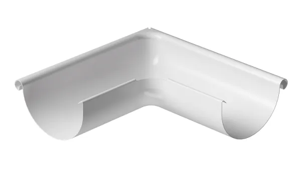 Угол внешний 90° D125 Döcke STAL PREMIUM Пломбир, (RAL 9010) купить в Арзамасе
