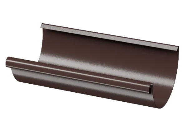 Желоб полукруглый D125 3 м Döcke STAL PREMIUM Шоколад, (RAL 8019) купить в Арзамасе