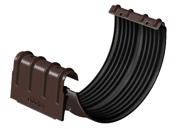 Соединитель желобов D125 Döcke STAL PREMIUM Шоколад, (RAL 8019) купить в Арзамасе