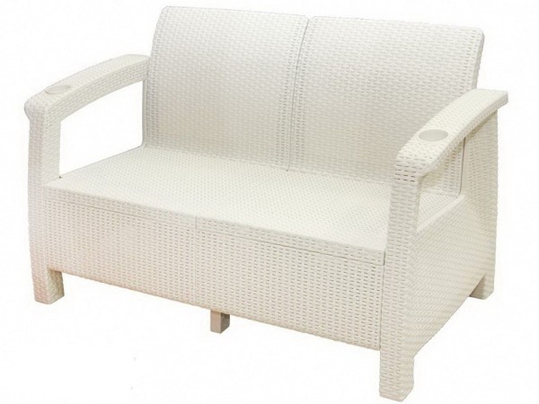 Двухместный диван Yalta Sofa Seаt белый купить в Арзамасе