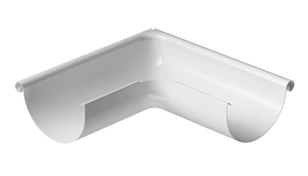 Угол внешний 90° D125 Döcke STAL PREMIUM Пломбир, (RAL 9010) купить в Арзамасе