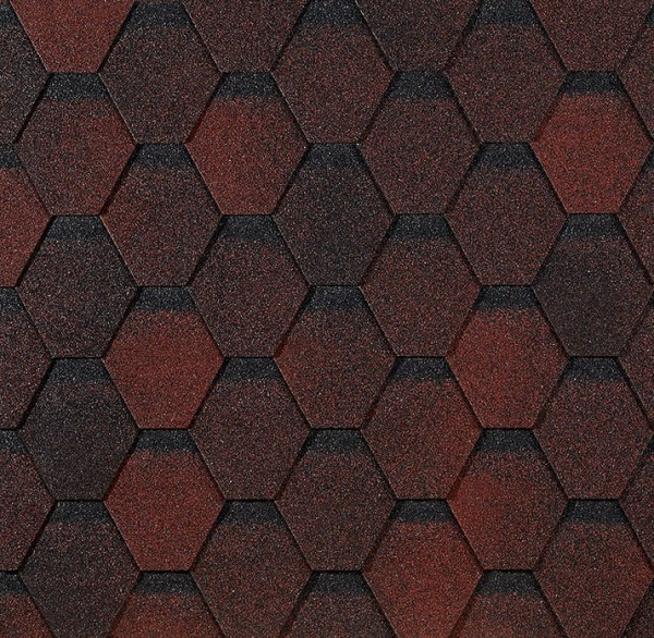 Гибкая черепица EURASIA Docke, Коллекция ШЕСТИГРАННИК Красный купить в Арзамасе