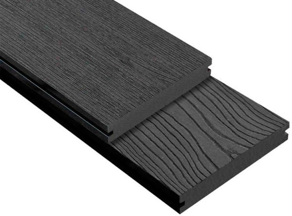 Террасная доска ДПК Outdoor 3D полнотелая STORM/OCEAN BLACK черная купить в Арзамасе