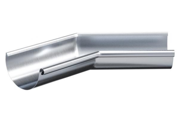 Водосток Aquasistem, Система 125x90 - Угол желоба внутренний  оцинковка 135° купить в Арзамасе