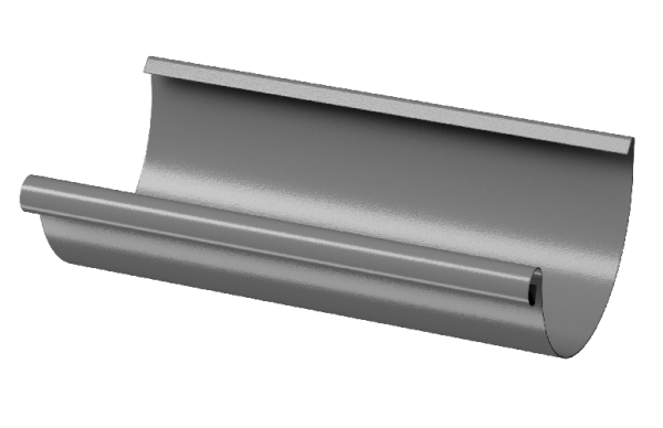 Желоб полукруглый D125 3 м Döcke STAL PREMIUM Графит, (RAL 7024) купить в Арзамасе