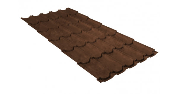 Металлочерепица квинта плюс GL 0,5 Safari Twincolor Brown купить в Арзамасе
