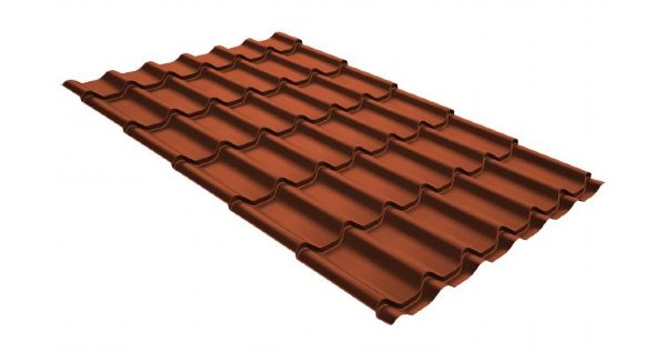 Металлочерепица классик GL 0,5 GreenCoat Pural RR 750 кирпично-красный (RAL 8004 терракота) купить в Арзамасе