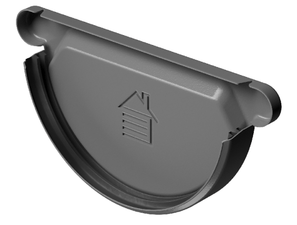 Заглушка желоба D125 Döcke STAL PREMIUM Графит, (RAL 7024) купить в Арзамасе