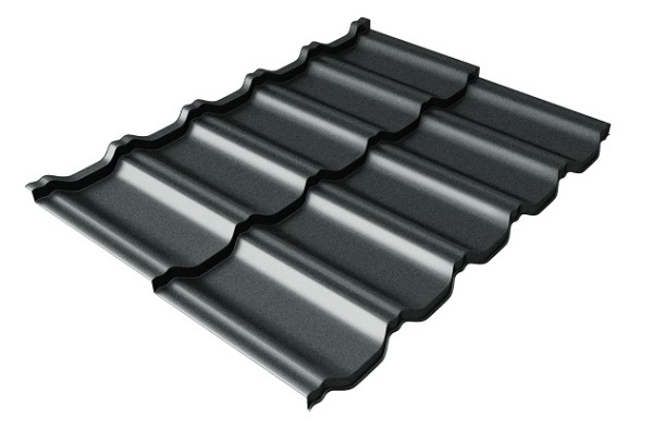 Металлочерепица модульная Квинта Uno Grand Line c 3D резом 0,5 Satin RAL 7016 антрацитово-серый купить в Арзамасе