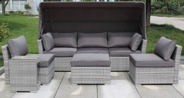 Диван-Трансформер AFINA плетеный из иск. ротанга AFM-320G Grey купить в Арзамасе