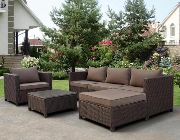 Комплект мебели AFINA плетеной из иск. ротанга YR821A Brown/Beige купить в Арзамасе