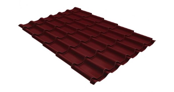 Металлочерепица классик GL 0,5 Quarzit lite RAL 3005 красное вино купить в Арзамасе