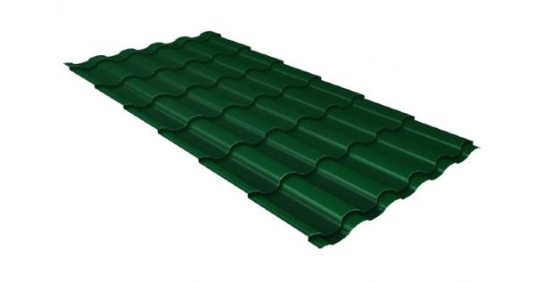 Металлочерепица кредо 0,5 Satin RAL 6005 зеленый мох купить в Арзамасе