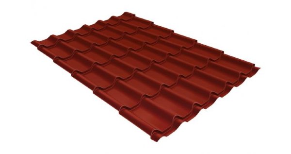 Металлочерепица классик 0,5 Satin RAL 3009 оксидно-красный купить в Арзамасе