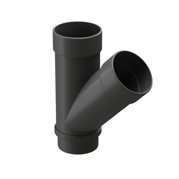 Тройник 45˚ для водосточной трубы Docke Lux ПВХ - Графит купить в Арзамасе