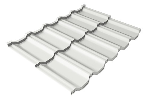 Металлочерепица модульная Квинта Uno Grand Line c 3D резом 0,5 Satin RAL 9003 сигнальный белый купить в Арзамасе
