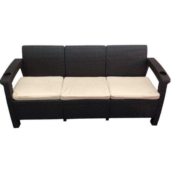 Трёхместный диван  Yalta Sofa 3 Seat венге купить в Арзамасе