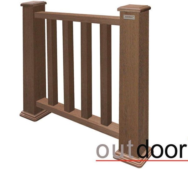Ограждение из ДПК Outdoor Классик 3D STORM коричневый микс купить в Арзамасе