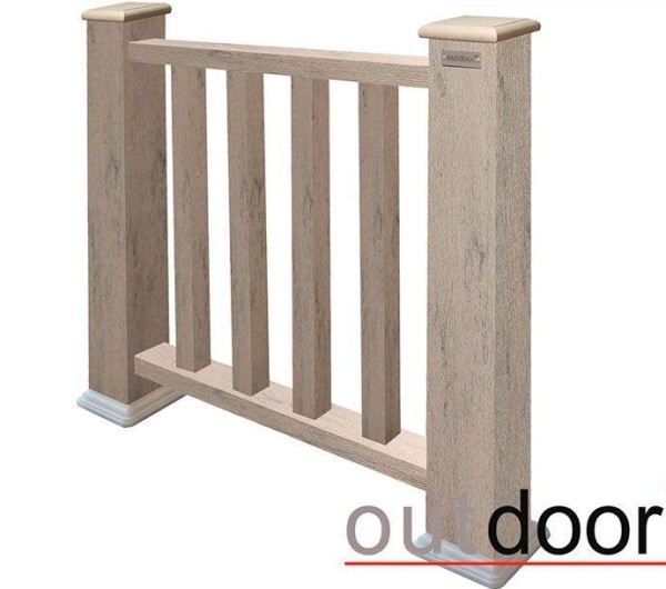 Ограждение из ДПК Outdoor Классик 3D STORM серый микс купить в Арзамасе