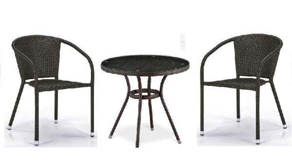 Комплект плетеной мебели AFINA из иск. ротанга Асоль-7 T282ANT/Y137C-W53 Brown 2Pcs купить в Арзамасе