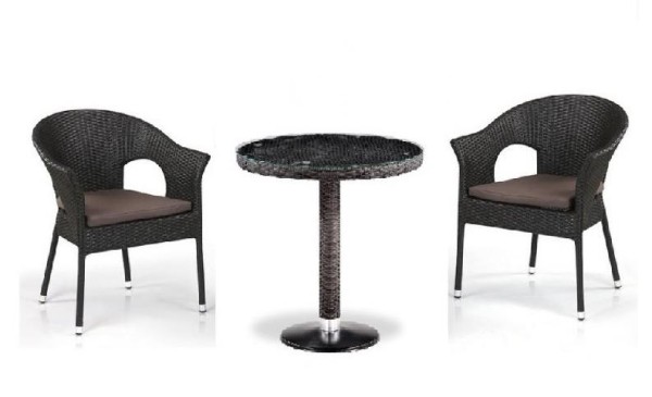 Комплект плетеной мебели AFINA из иск. ротанга T601/Y79A-W53 Brown 2Pcs купить в Арзамасе