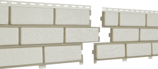 Фасадная панель Ю-Пласт Стоун Хаус Кирпич с декорированным швом Белый купить в Арзамасе