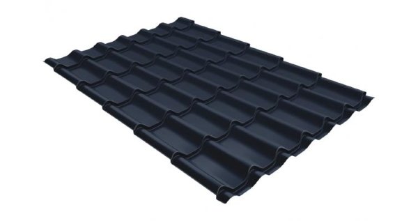Металлочерепица классик 0,5 Satin RAL 7024 мокрый асфальт купить в Арзамасе