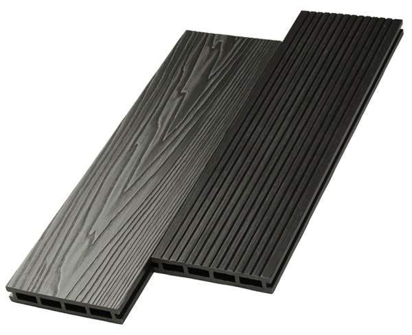 Террасная доска ДПК NanoWood двусторонняя New 3D тиснение + вельвет Графит купить в Арзамасе