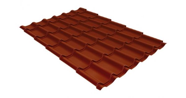 Металлочерепица классик 0,5 Satin RAL 8004 терракота купить в Арзамасе