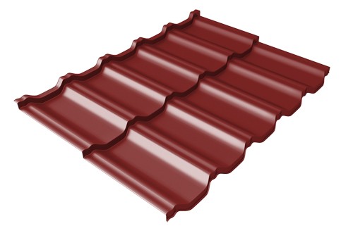 Металлочерепица модульная Квинта Uno Grand Line c 3D резом 0,5 Satin RAL 3011 коричнево-красный купить в Арзамасе
