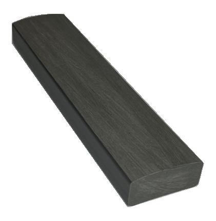 Лавочный брус Ecodecking Некст полнотелый брашированный 70х35 графит купить в Арзамасе