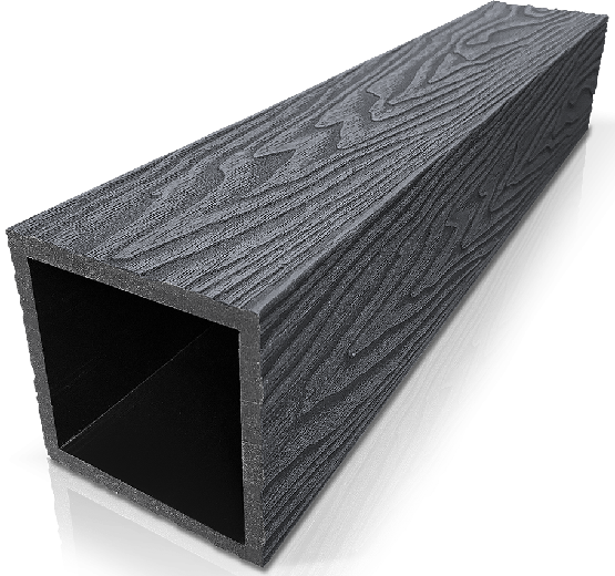 Столб ДПК 3D GardenParkett фактура дерева Графит купить в Арзамасе