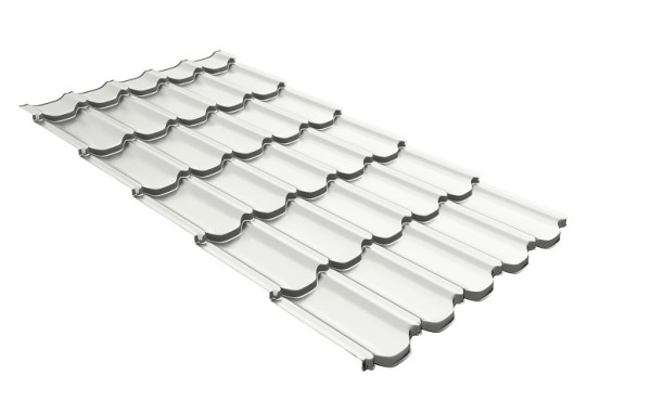 Металлочерепица квинта плюс с 3D резом 0,5 Satin RAL 9003 сигнальный белый купить в Арзамасе