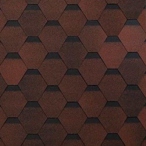 Гибкая черепица Shinglas, коллекция Оптима – Красный купить в Арзамасе
