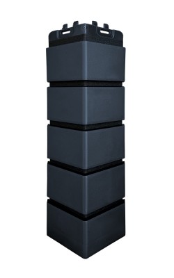 Угол Grand Line клинкерный кирпич ПРЕМИУМ Графит (шов RAL 9005)