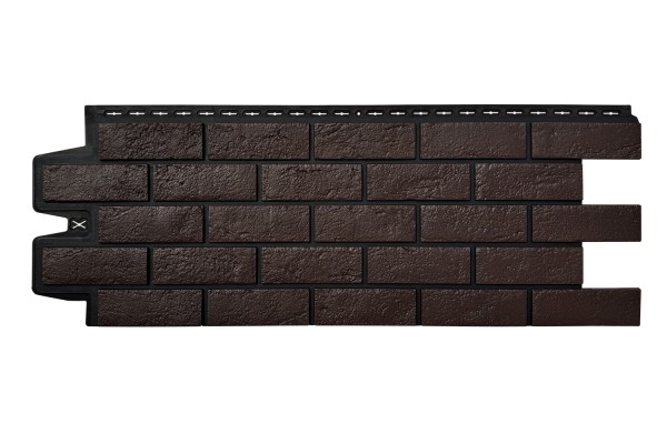 ФП Grand Line состаренный кирпич премиум Шоколадный (шов RAL 9005) купить в Арзамасе