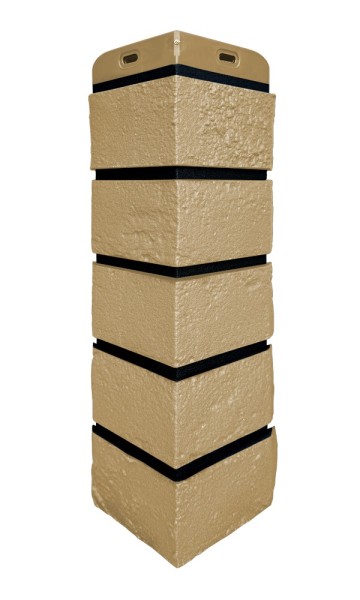 Угол Grand Line состаренный кирпич премиум Песочный (шов RAL 9005) купить в Арзамасе