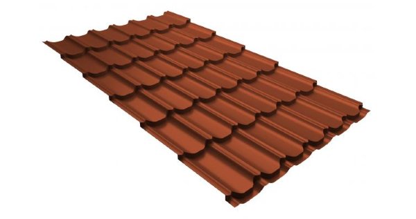 Металлочерепица квинта плюс 0,5 GreenCoat Pural RR 750 кирпично-красный (RAL 8004 терракота) купить в Арзамасе