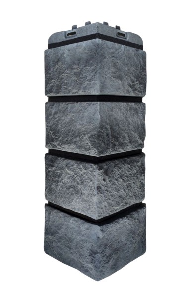 Угол наружный Grand Line Колотый Камень Антрацит, Шов чёрный купить в Арзамасе