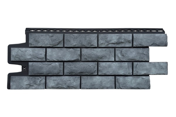 Фасадные панели Grand Line Колотый Камень Антрацит, Шов черный купить в Арзамасе